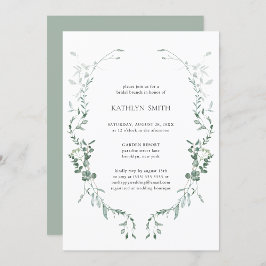 Convites Moderno Eucalyptus Greenery Elegante Bridal Brunch