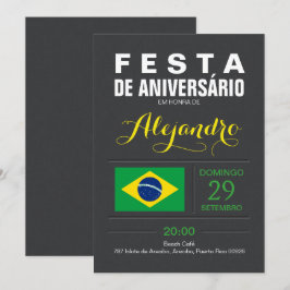 Convites Moderno: Festa Brasil