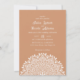Convites Moderno Floral Étnico Boho Colorido Mandala Casame