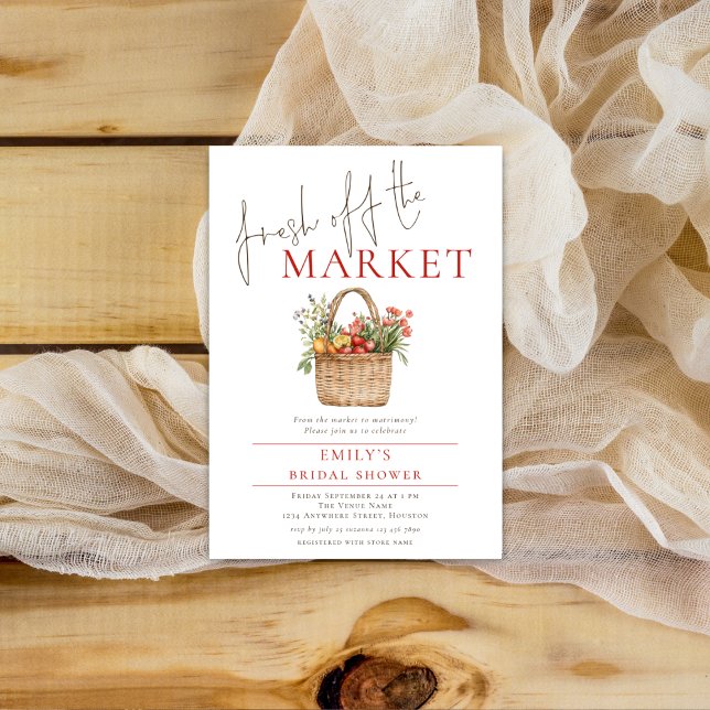 Convites Moderno fresco do Chá de panela de mercado (Criador carregado)