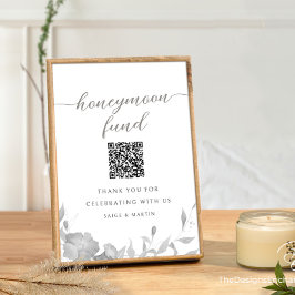 Convites Moderno Fundo Honeymoon Sinal Poster Floral Mínimo