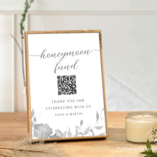 Convites Moderno Fundo Honeymoon Sinal Poster Floral Mínimo