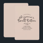 Convites Moderno Minimal Qualquer Cor Festa Sweet 16 Dezess<br><div class="desc">PERSONALIZAR PARA QUALQUER EVENTO</div>