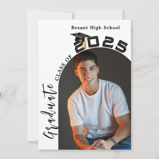 Convites Moderno Minimalista 2 Foto Festa de Formatura 