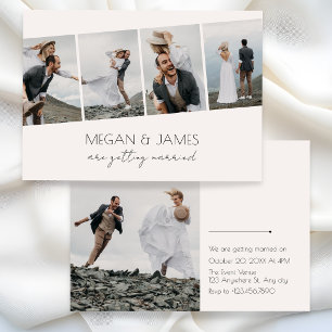 Convites moderno minimalista elegante foto casamento 