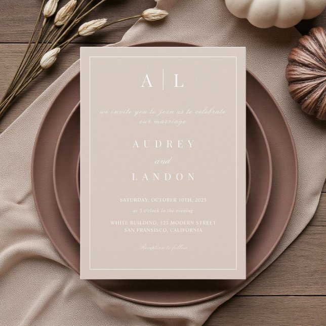 Convites Moderno Minimalista Elegante Simples Casamento Mar (Criador carregado)