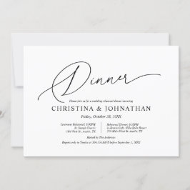 Convites Moderno minimalista, ensaio de casamento e Janto