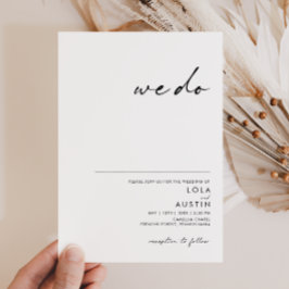 Convites Moderno Minimalista Fazemos Casamento