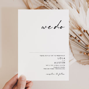 Convites Moderno Minimalista Fazemos Casamento