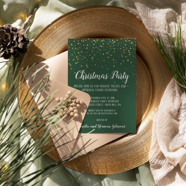 Convites Moderno Minimalista|Festa de Natal Verde (Criador carregado)