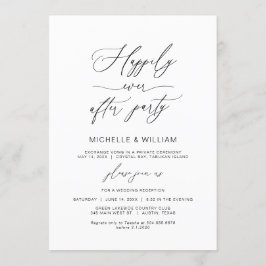 Convites Moderno Minimalista, Preto, Elopemento de Casament