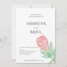 Moderno Minimalista Protea Botânico Casamento