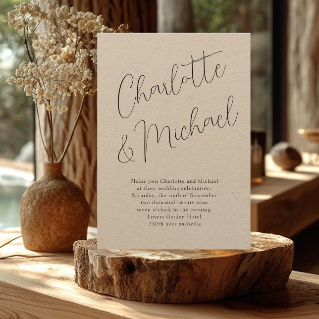 Convites Moderno, Mínimo, Tipografia - (Criador carregado)