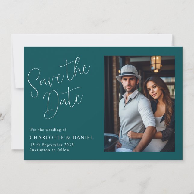 Convites Moderno, Mínimo, Tipografia, 1 Foto (Frente)