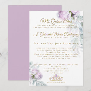 Convites Moderno Mis Quince Años Quinceañera