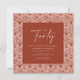 Convites Moderno morcano boêmico terra-cotta elegante RSVP