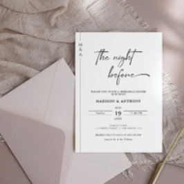 Convites Moderno Na Noite Antes Do Janto De Ensaio
