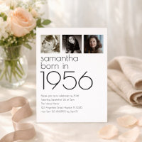 Moderno Nascido em 1956 3 Fotos Festa de 70 Anos