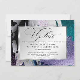 Convites Moderno Ousado Abstrato Orquídea Azul-água Adiamen