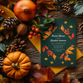 Convites Moderno outono Russo deixa Chá de panela