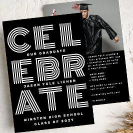 Convites MODERNO PRETO E BRANCO | Classe do FORMANDO 2024