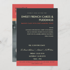 CONVITES MODERNO RED BLACK PHOTO WORKSHOP INVITE MODELO