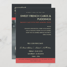 CONVITES MODERNO RED BLACK PHOTO WORKSHOP INVITE MODELO