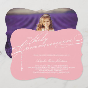 Convites Moderno Rosário Primeira Sagrada Foto Comunitária 