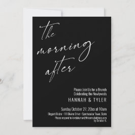 Convites Moderno Roteiro Da Manhã Após O Brunch Black