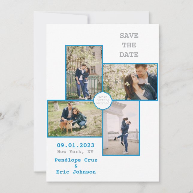 Convites Moderno Salvar a Data (Frente)