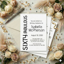 Moderno Sessenta e Fabuloso Aniversário de 60 anos