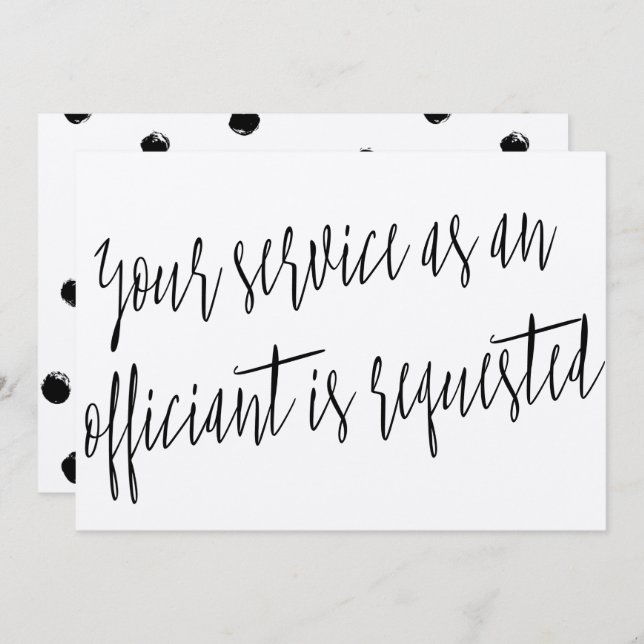 Convites Moderno "Seu serviço como oficial é solicitado" (Frente/Verso)