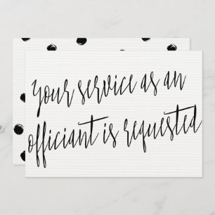 Convites Moderno "Seu serviço como oficial é solicitado"