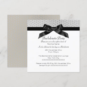 CONVITES MODERNO SILVER BLACK LEOPARD BACHELORETTE