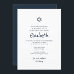 Convites Moderno Simples Tipografia Manuscrita Bat Mitzvah<br><div class="desc">Composto por uma escrita lúdica e uma tipografia serif; Tudo num fundo branco. 

Este foi projetado por materiais de terceiros selecionados,  exclusivos para o Zazzle.

Disponível aqui:http://www.zazzle.com/selectpartysupplies</div>
