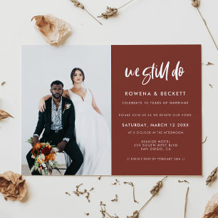 Convites Moderno terracotta Ainda fazemos foto de renovação