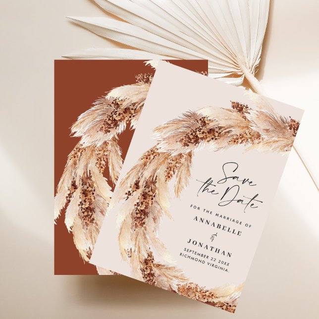 Convites Moderno terracotta elegante salve os pampas de dat (Criador carregado)