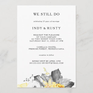 Convites Moderno Tropical Ainda Fazemos Renovação De Vow