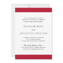 Moderno Vermelho Mínimo Tudo Em Um Casamento