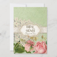 Moderno Vintage Lace Tea Stainea Hydrangea n Rosas