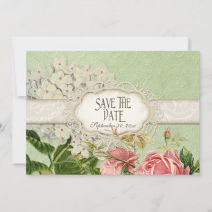 Convites Moderno Vintage Lace Tea Stainea Hydrangea n Rosas