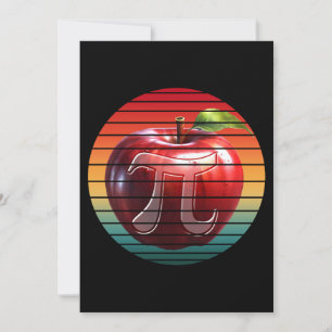 Convites Moderno Vintage Pi Dia Apple Fruta