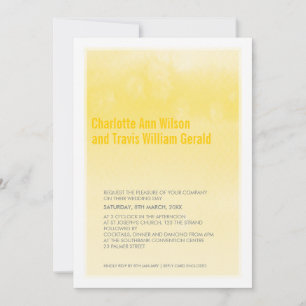 Convites MODERNO WEDDING INVITTING ombre watercolor amarelo