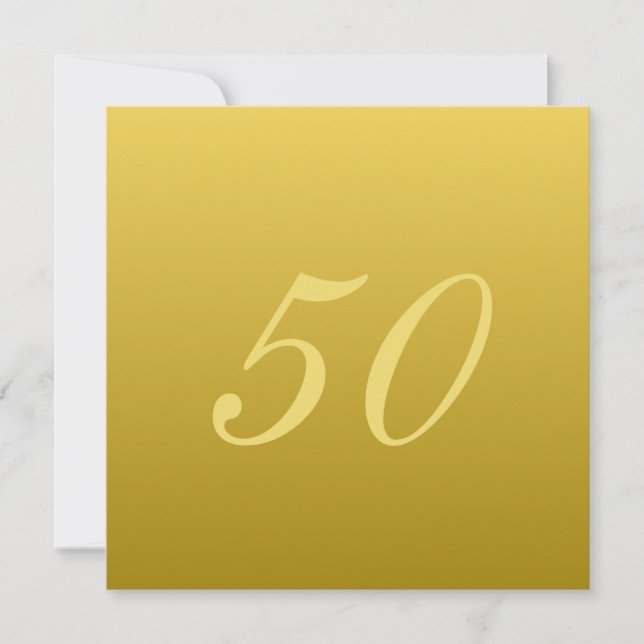 Convites Modernos de Aniversário de 50 Anos (Frente)