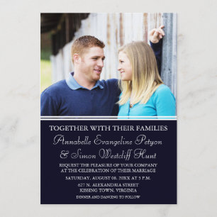 Convites modernos do casamento da foto