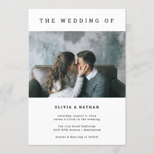 Convites Modernos e mínimos Um Casamento Fotográfico