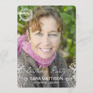 Convites modernos elegantes do aniversário da fot