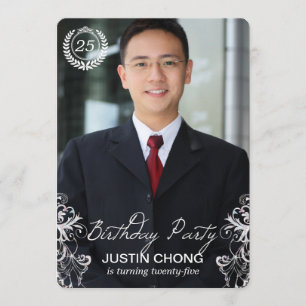 Convites modernos elegantes do aniversário da foto