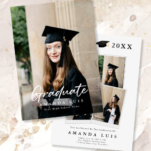 Convites Modernos para a Graduação de Fotos Polaro