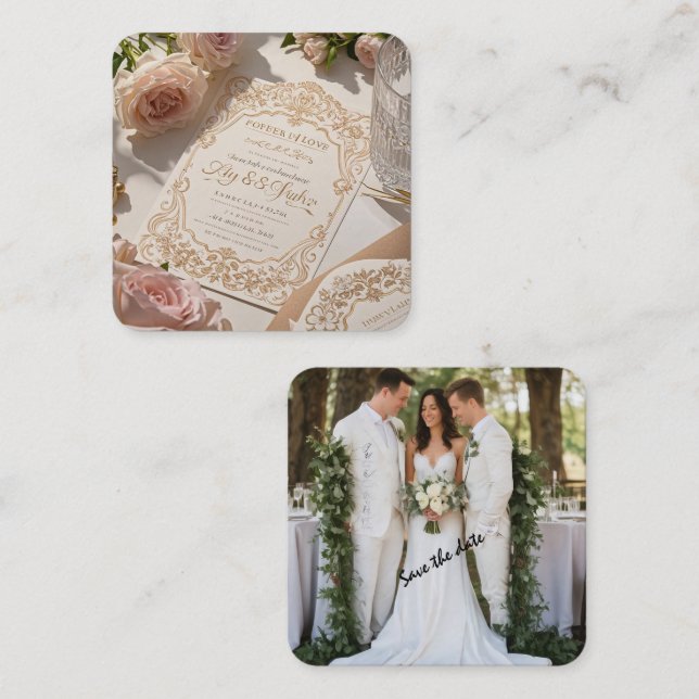 Convites Modernos para Amor Clássico (Frente/Verso)